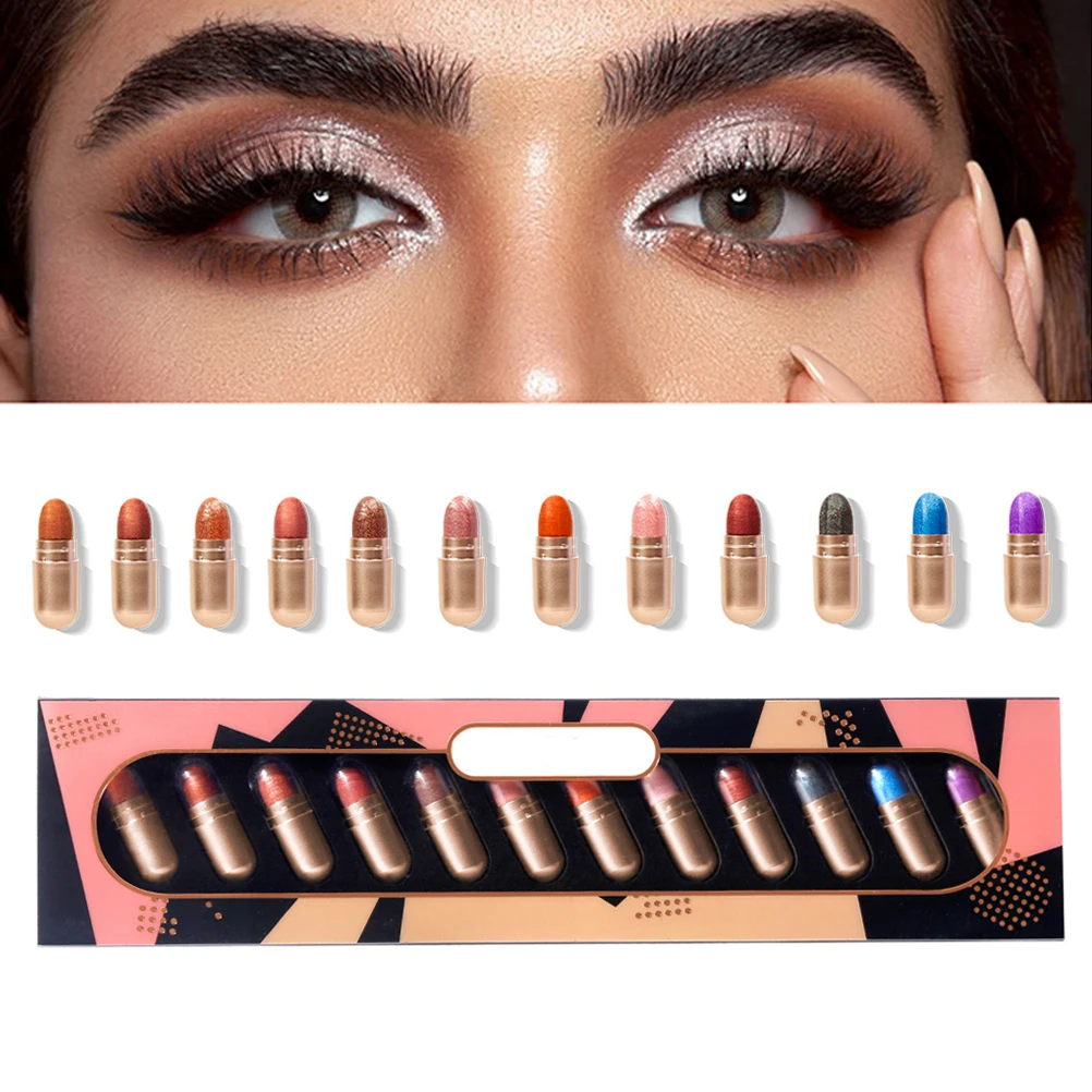 

Mini Capsule Shape Eyeshadow 12 Colors Eyeshadow Waterproof Eyeshadow