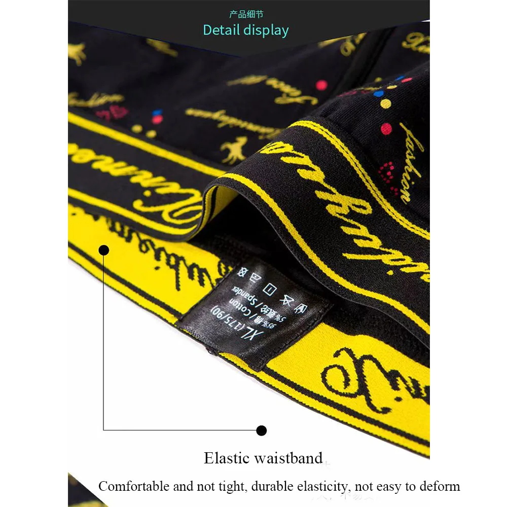 Brand Men's Cotton Underwear Low Waist Sexy Trendy Briefs Comfortable Sweat-Absorbent Antibacterial Boxer Shorts Underpants