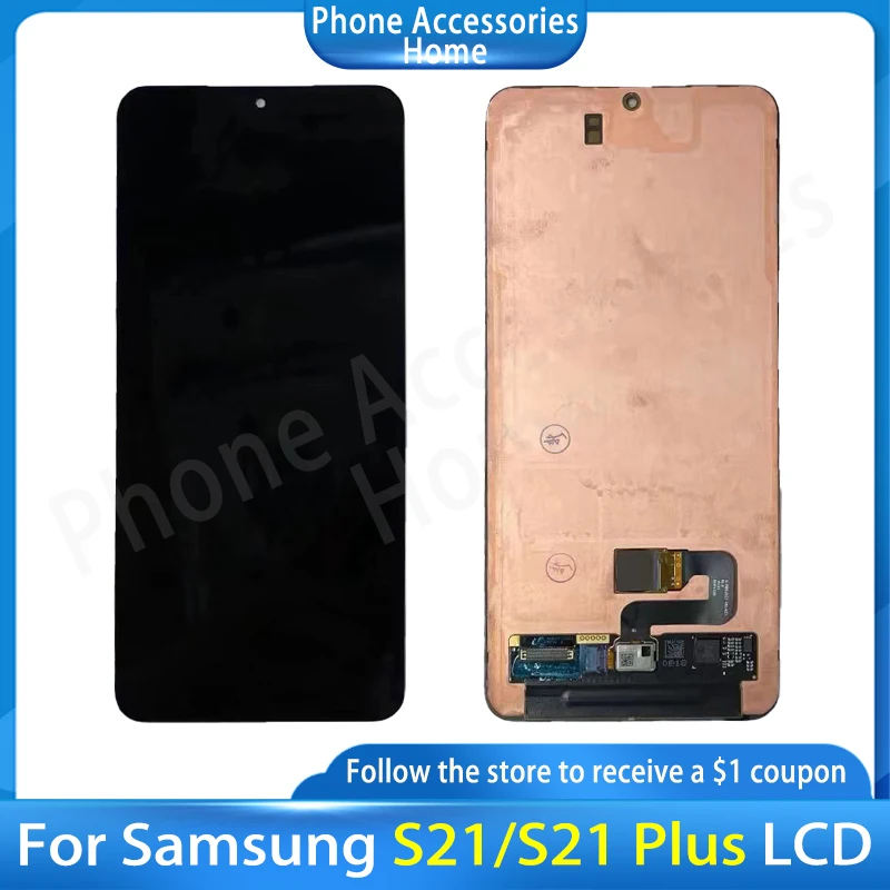 

100% Original AMOLED Display For Samsung Galaxy S21 G991 G990F/DS Full LCD Touch Screen S21 Plus G996 G9960 G996F Repair Parts