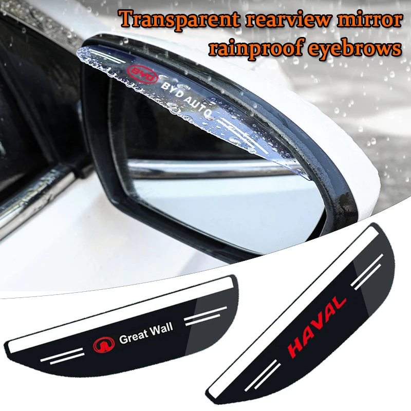 

2Pcs Car Logo Rearview Mirror Rainproof Stickers For Renault Accessories Laguna 2 3 4 Coupe Clio Megane CC Grand Scenic Kangoo