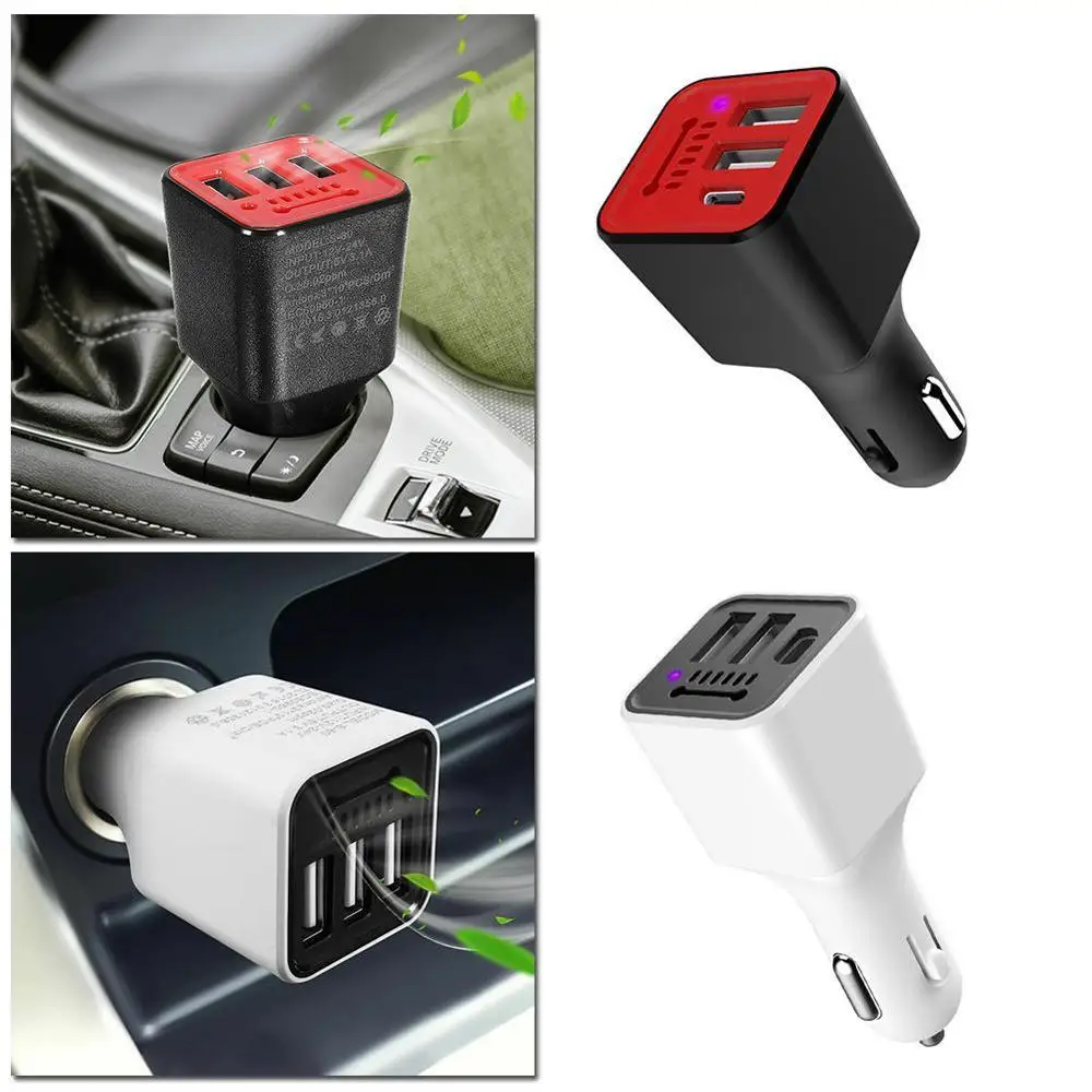 

Устройство зарядное автомобильное с 3 USB-портами, а, 12-24 В