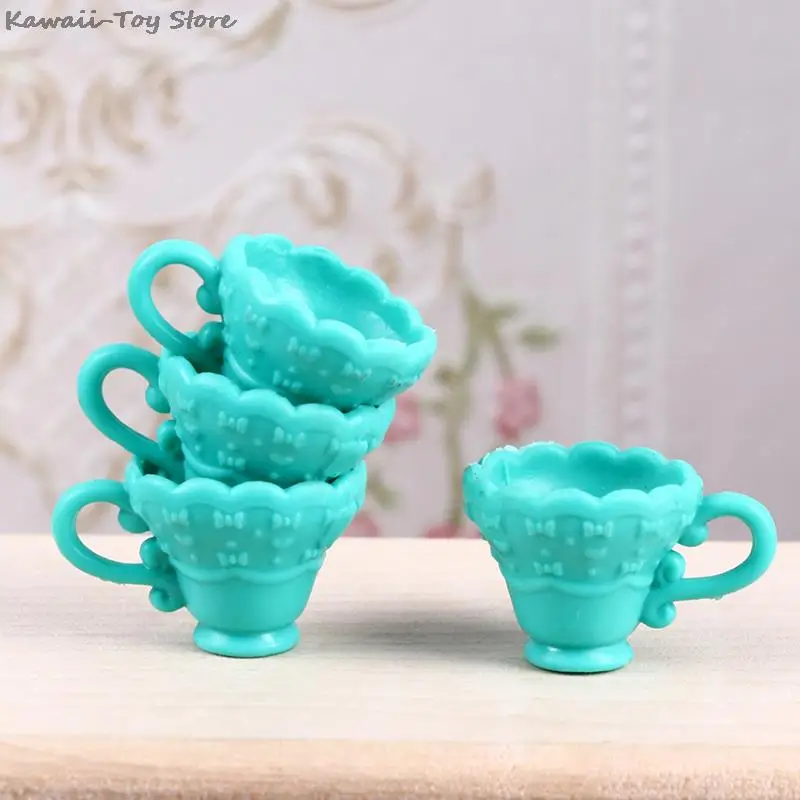

4Pcs 1:12 Dollhouse Miniature Coffee Cup Drink Cup Tableware Kitchen Furniture Home Decor Toy