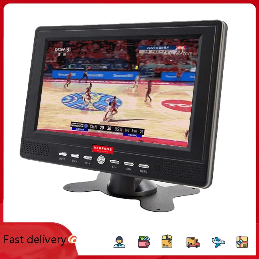 Портативный ТВ-DVB-T2 7 дюймов ATSC ISDB-T цифроаналоговое телевидение TFT LCD HD TV поддержка