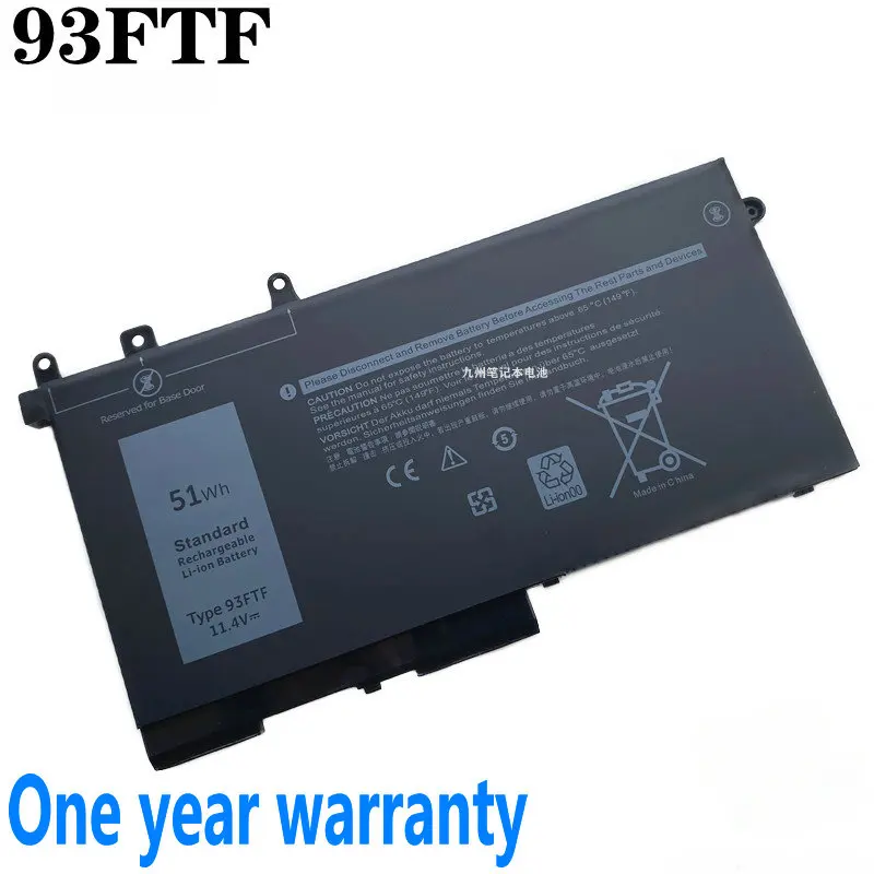 

11.4V 51Wh 93FTF 83XPC 083XPC D4CMT 4YFVG Laptop Battery For Dell 5480 5490 5580 5495 5491 M3520 M3530 E5480 E5490 E5580 E5590