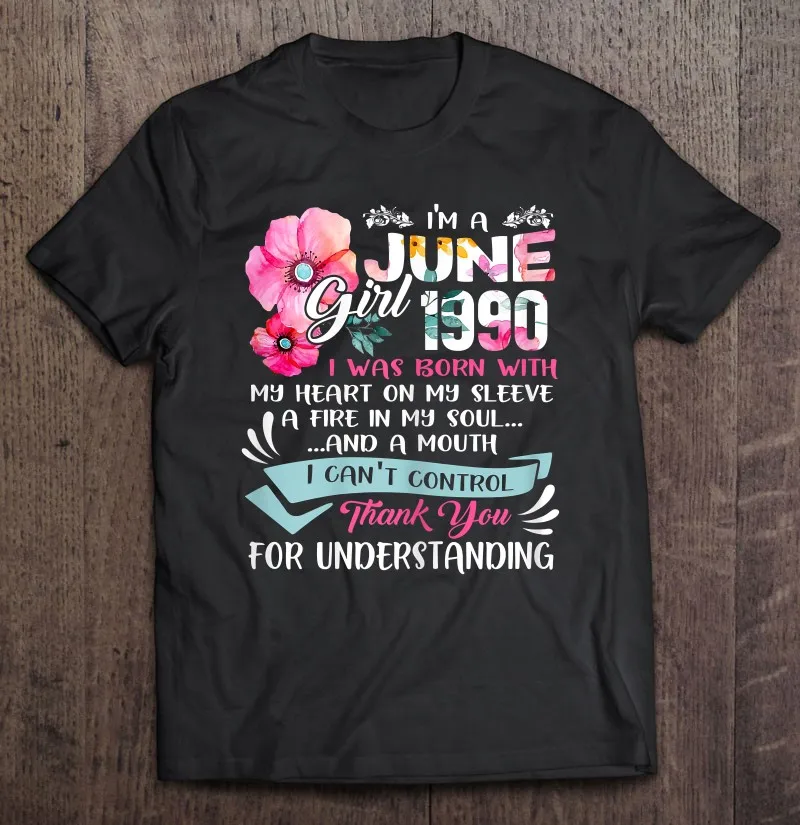 

Потрясающая с 1990 года 31 день рождения я а июня девушка 1990 Ver2 футболки рубашка для тренажерного зала Мужская аниме футболка Черная Мужская фу...