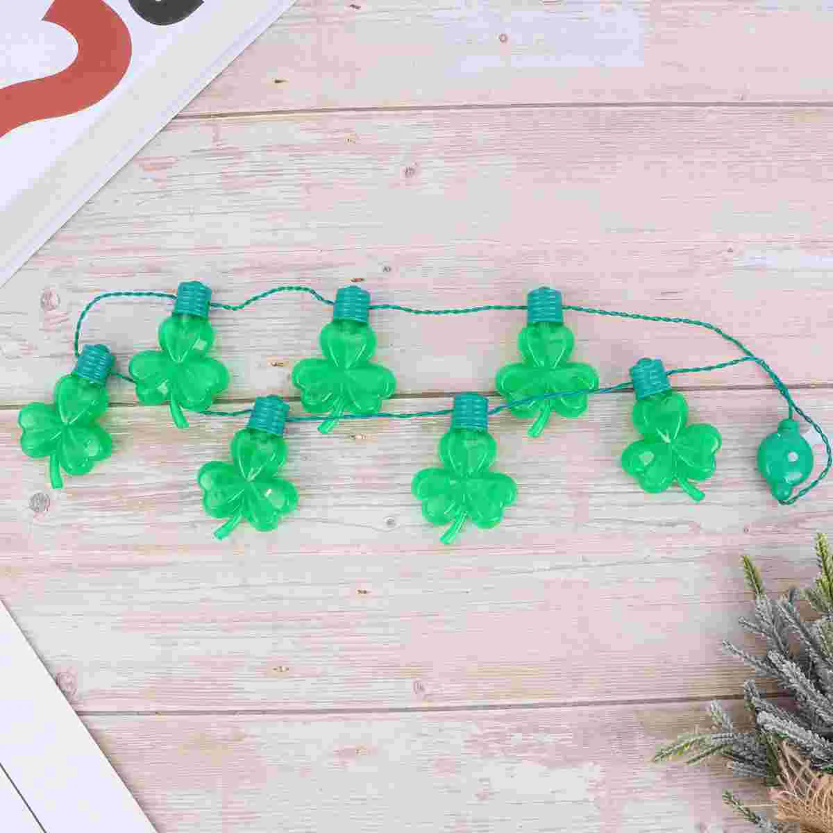 

Necklace Shamrock St Patricks Day Bulb Flashing Glowing Led Bead Festival