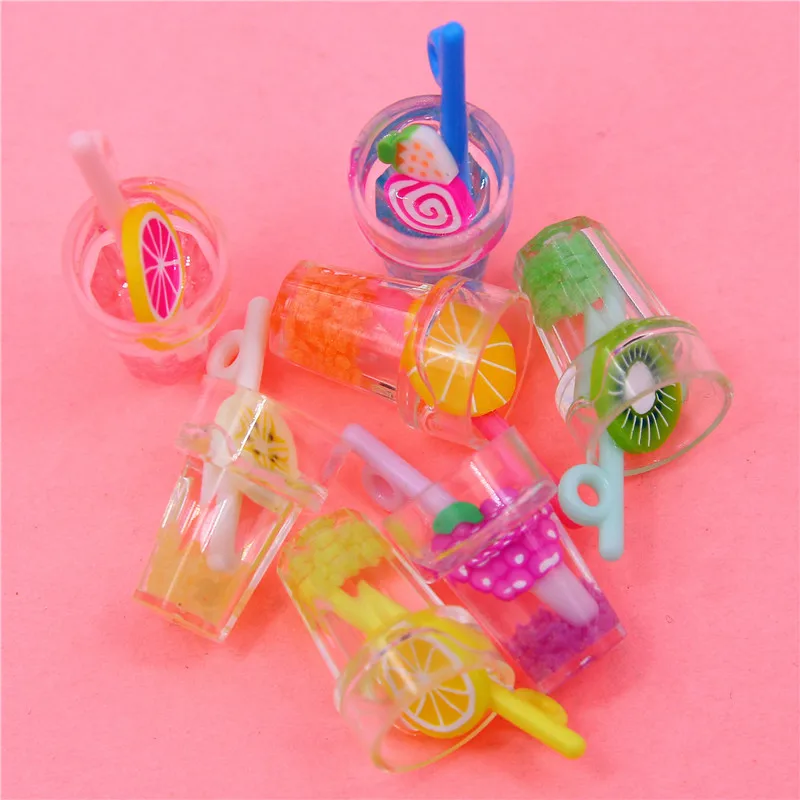 

10Pcs29*18mm Mix Luminous Bottles Fruit Cup Ball Earring Charms Diy Findings Keychain Bracelets Pendant For Jewelry Making