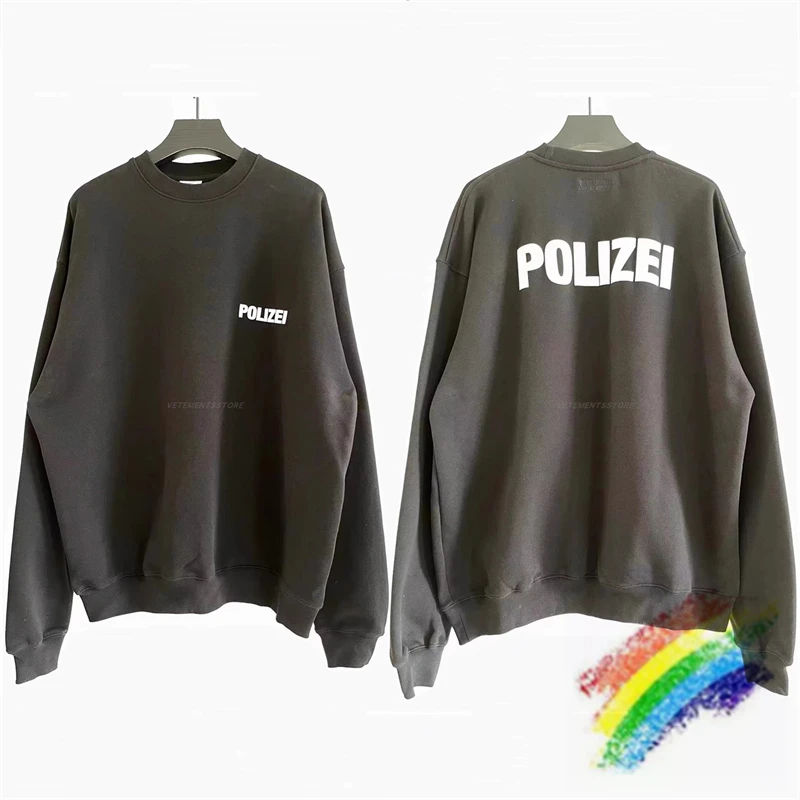 

2023fw POLIZEI Vetements Sweatshirts Men Women Best Quality Crewneck Oversize VTM Pullover Hoodie Inside Tags