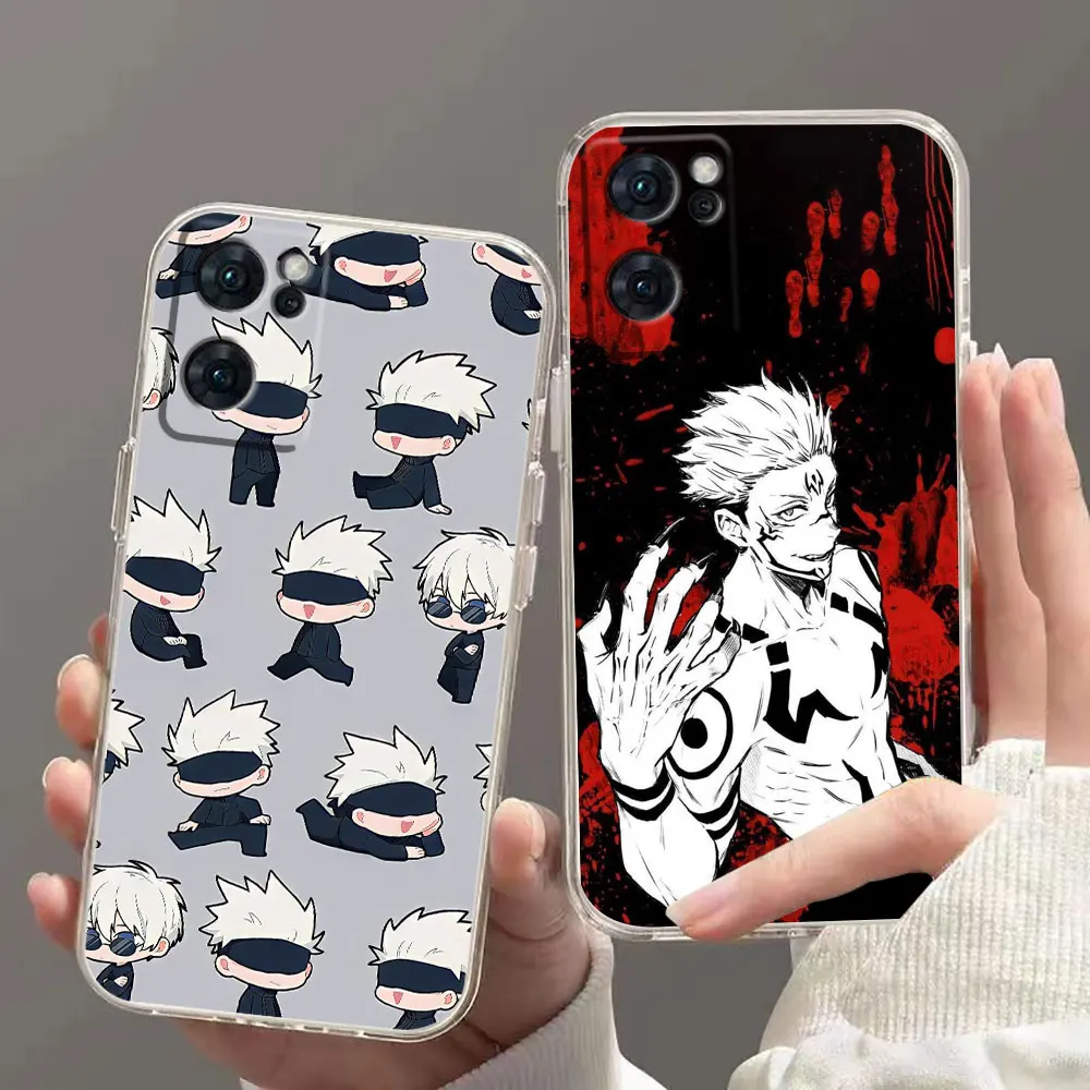

Clear Phone Case For OPPO RENO 9 8 7 6Z 6 5 4 3 2Z SE PRO PLUS 4G 5G Transparent Soft Case Funda Capa Jujutsu Kaisen GOJO Sukuna