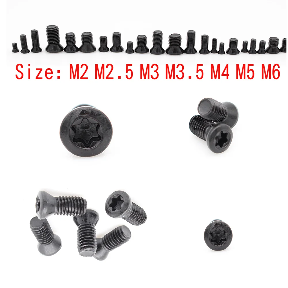 

10-500pcs M2*6 M2.5*6 M2.5*8 M3*8 M3*10 M3*12 M3.5*8 M5*12 M6*18 Insert Torx Screw for Replaces Carbide Inserts CNC Lathe Tool