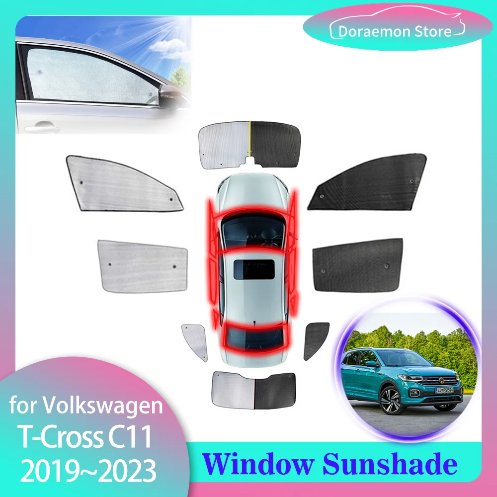 Автомобильный солнцезащитный козырек для Volkswagen VW T-Cross C11 R-Line LWB 2019 ~ 2023 2020 2021 2022