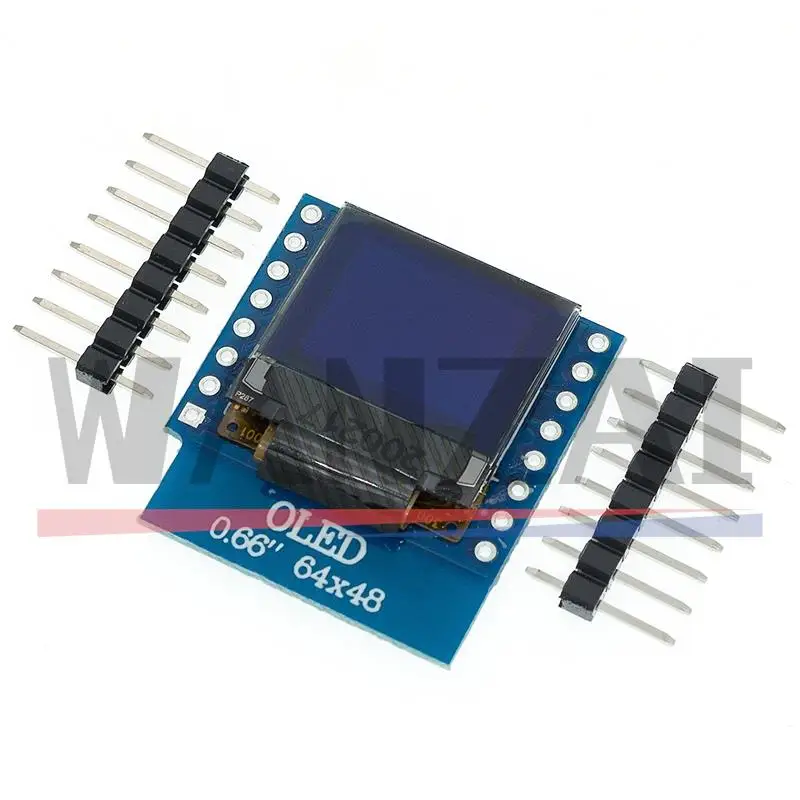 0.66 inch OLED LED LCD Dispaly Shield Compatible for WEMOS D1 MINI ESP32 64X48 Display 0.66&quot oled module IIC I2C - купить по