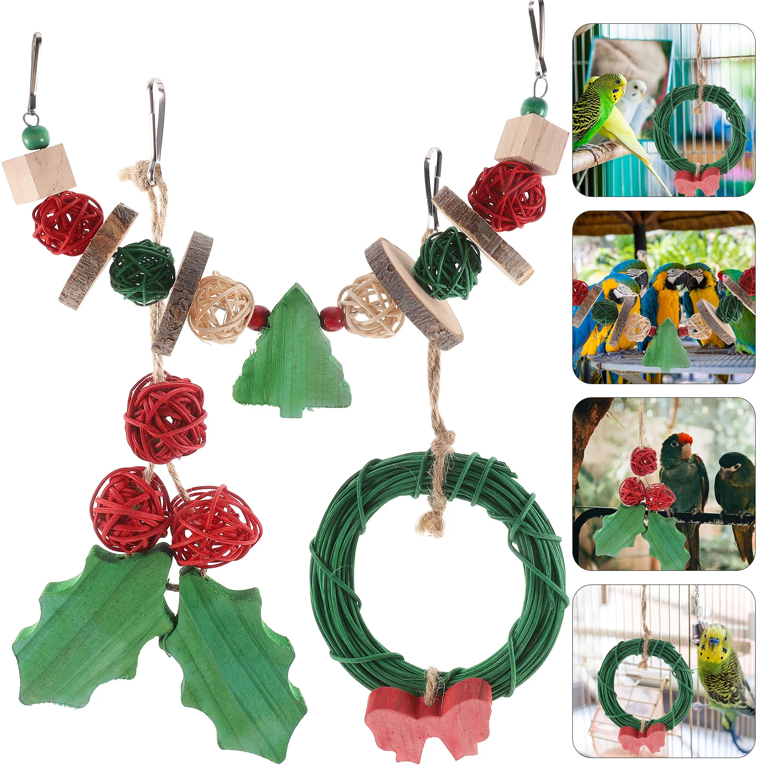 

Accessories Bird Hanging Plaything Parakeet Balance Train Toy Foraging Wooden Parrot Toys