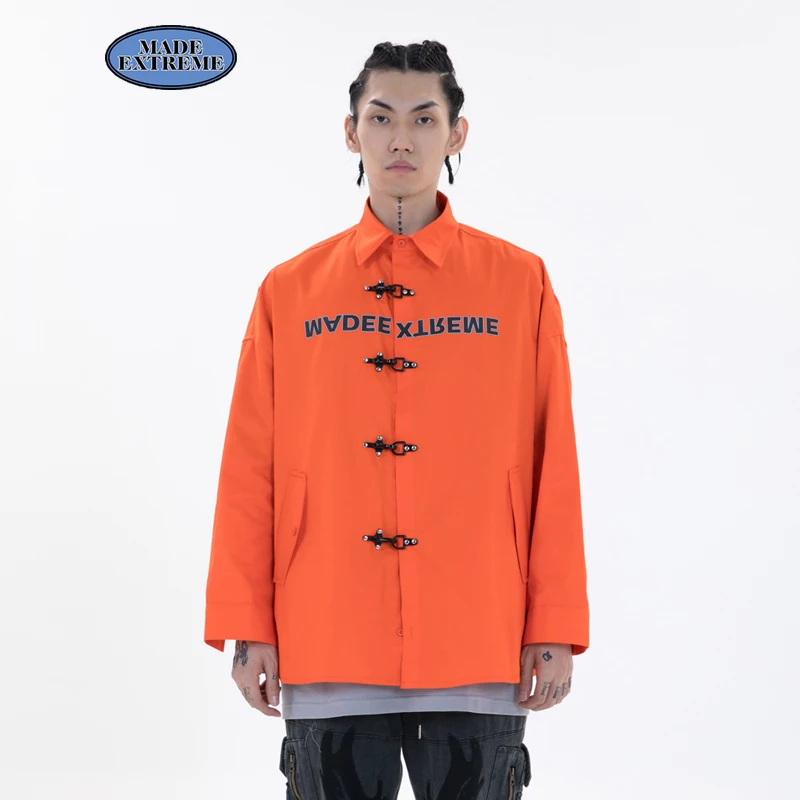 

Мужская рубашка в китайском стиле MadeExtreme, рубашка в стиле ретро с длинным рукавом и принтом, рубашка в стиле Хай-стрит на пуговицах для мужчи...