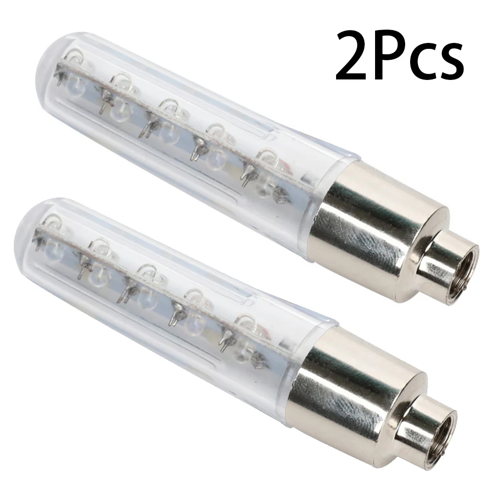 

2Pcs Bicycle Waterproof 5 LED Bike Rim Rear Lights 9.5CM For MTB Wheel Tire Valve Spoke For Bike Motorcycle Electromobile Car