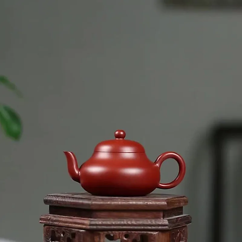 

120ml Yixing Purple Clay Pot Pure Handmade Seven Hole Effluent Raw Ore Dahongpao Small Capacity Kung Fu Teapot Tea Set