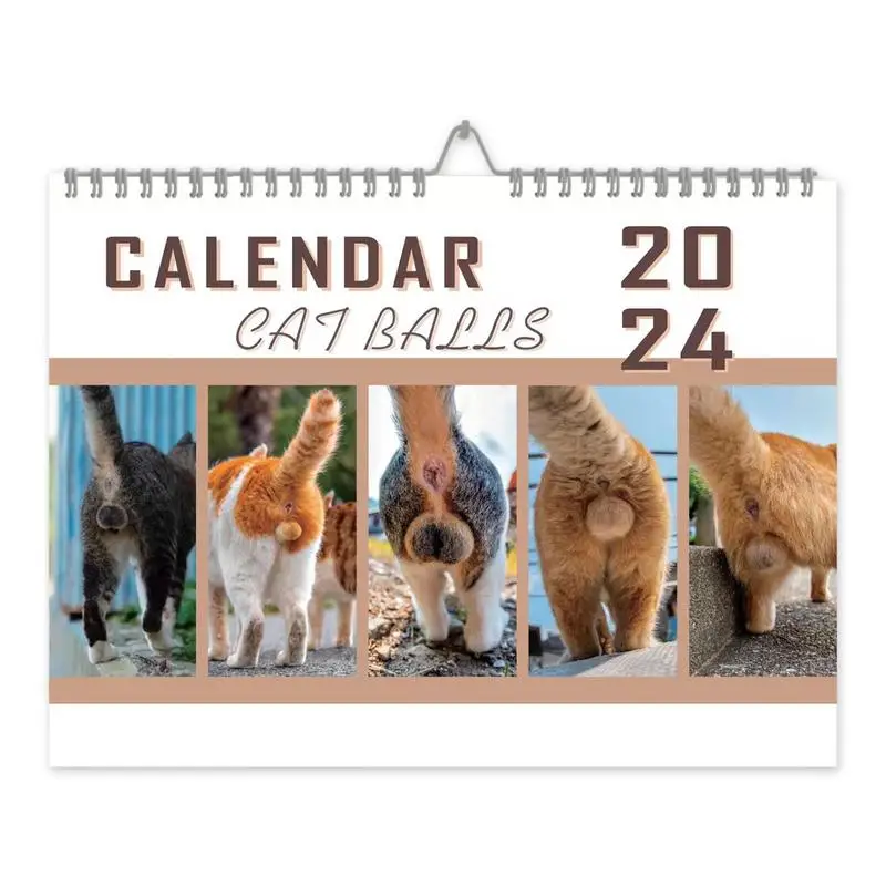 

2024 Wall Calendar Cat Butthole Calendar Cute Planning Organizing Daily Scheduler Wall Monthly Calendar christmas new year gift
