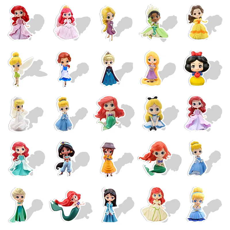 

Disney 10pcs/lot Cartoon Lovely Beautiful Princess Epoxy Resin Charms Acrylic DIY Flat Bottom Jewelry Makings Accessories MK314
