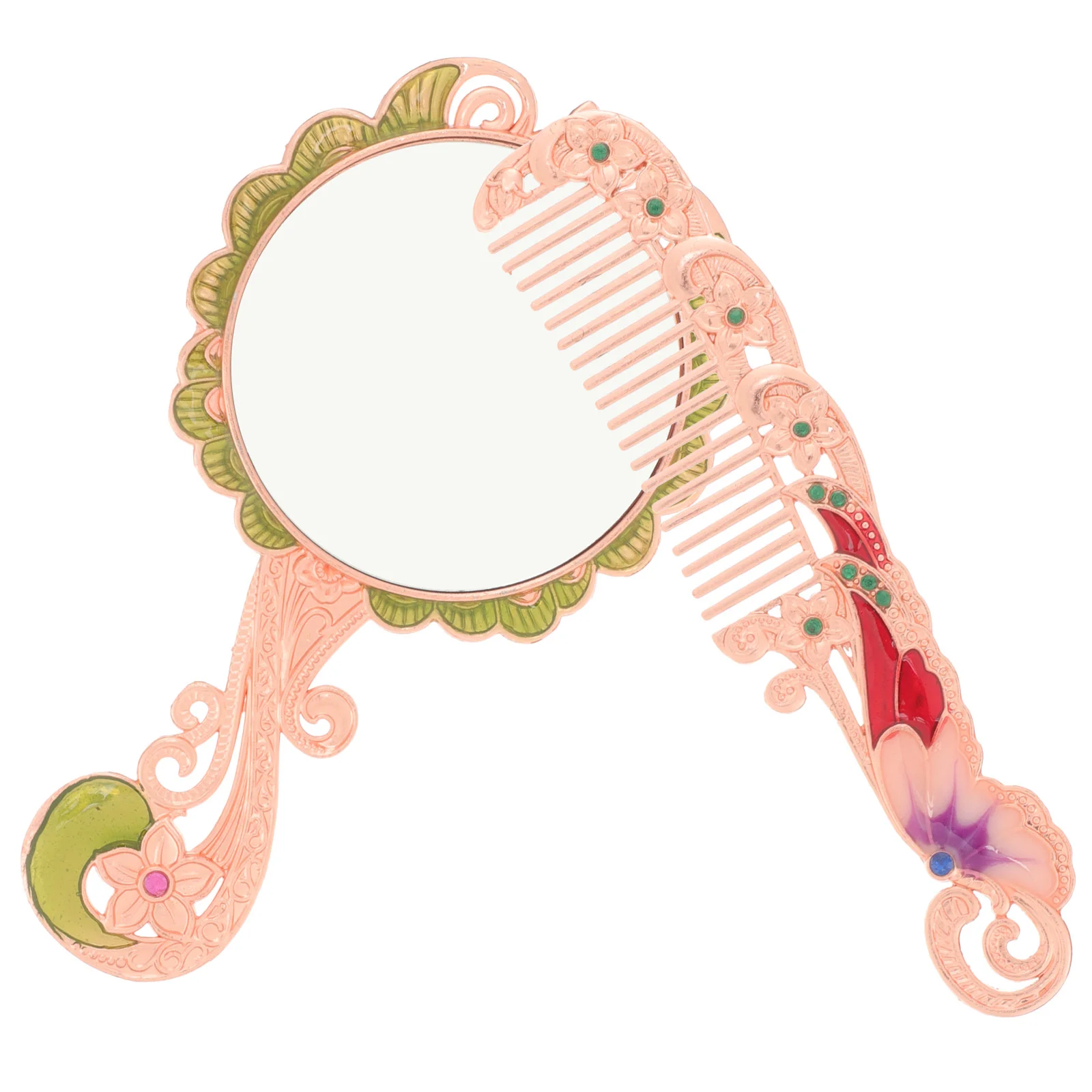 Зеркала винтажные ручные с ручкой металлические стеклянные декоративные для