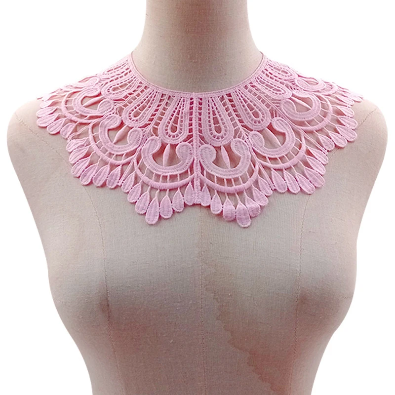 Белая искусственная ткань аппликация отделка полый ложный воротник сделай сам