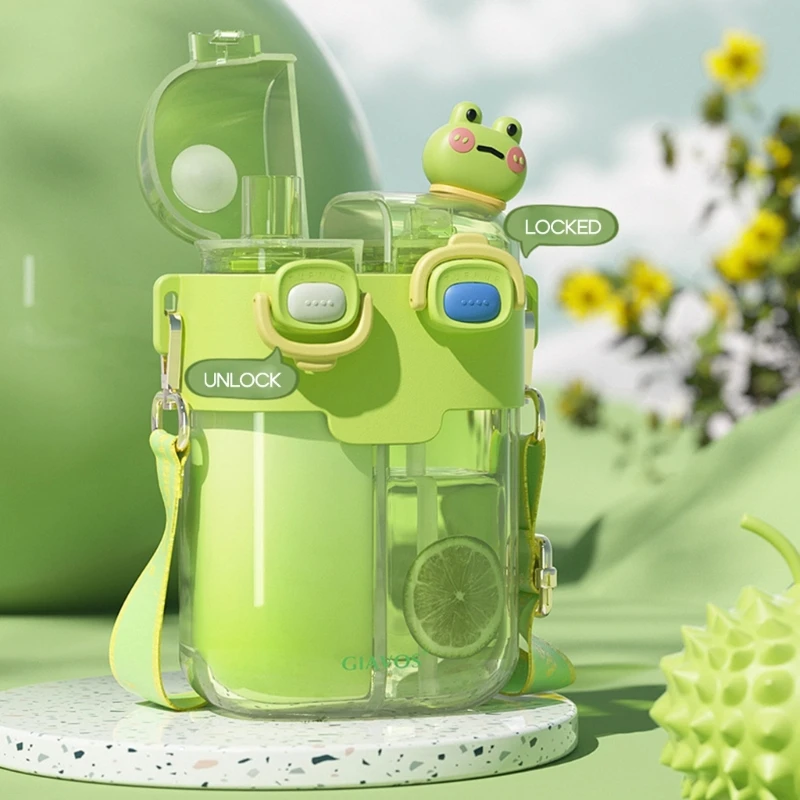 

Portable Plastic Water Bottle with Cartoon Design Perfect for Adults and Kids