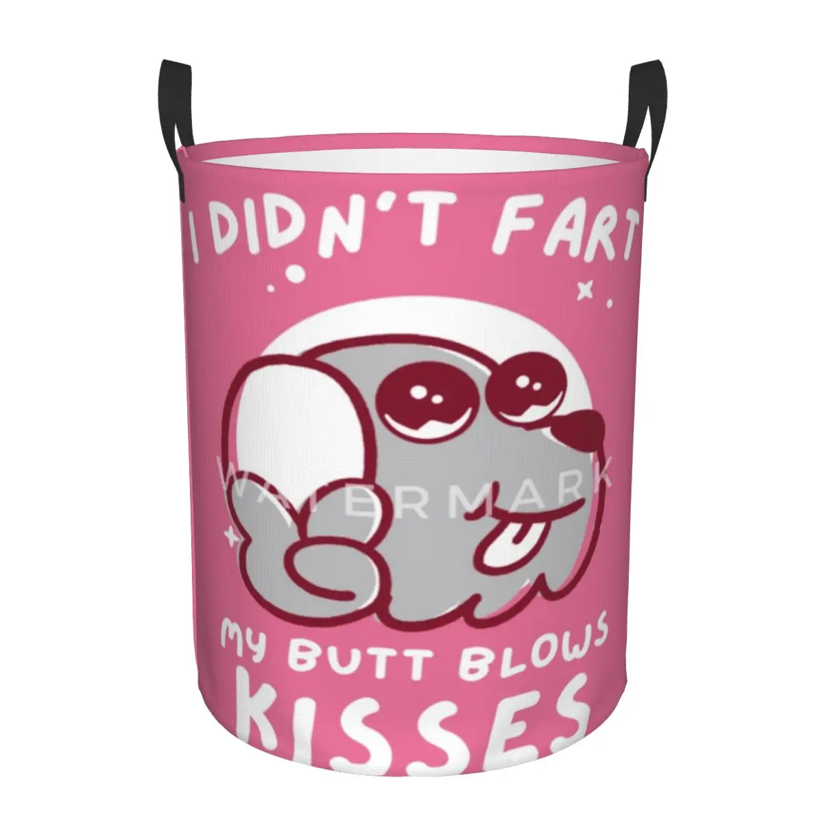 

I Don't Fart My Butt Blows Kisses Circular hamper,Storage Basket Sturdy and durable living rooms toys