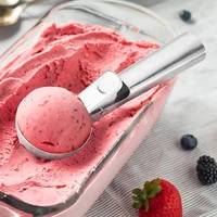 ice cream scoops stacks stainless steel ice cream digger non stick fruit ice ball maker watermelon ice cream spoon tool