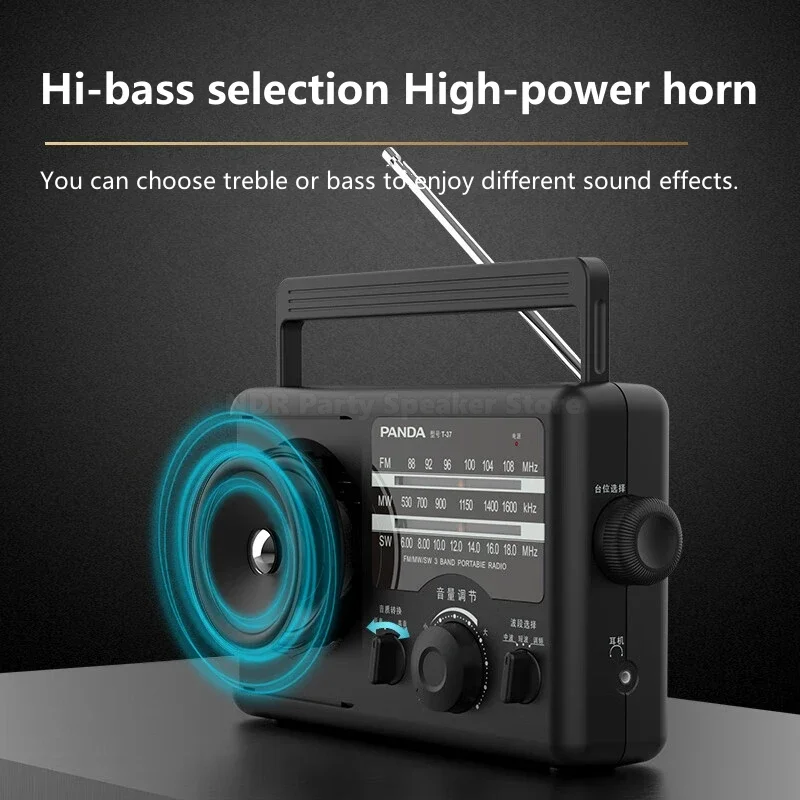 Полнодиапазонное портативное радио FM MW SW для пожилых людей настольная