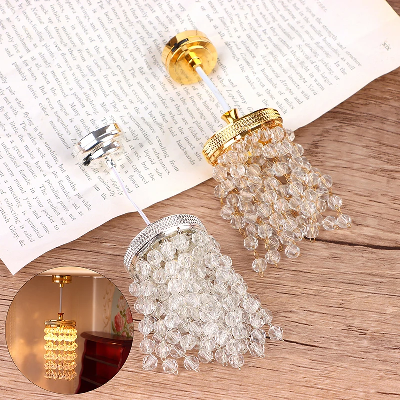 

1:12 Dollhouse Mini Ceiling Lamp Chandelier LED Lamp Wall Light Model Home Decor Dollhouse Decoration