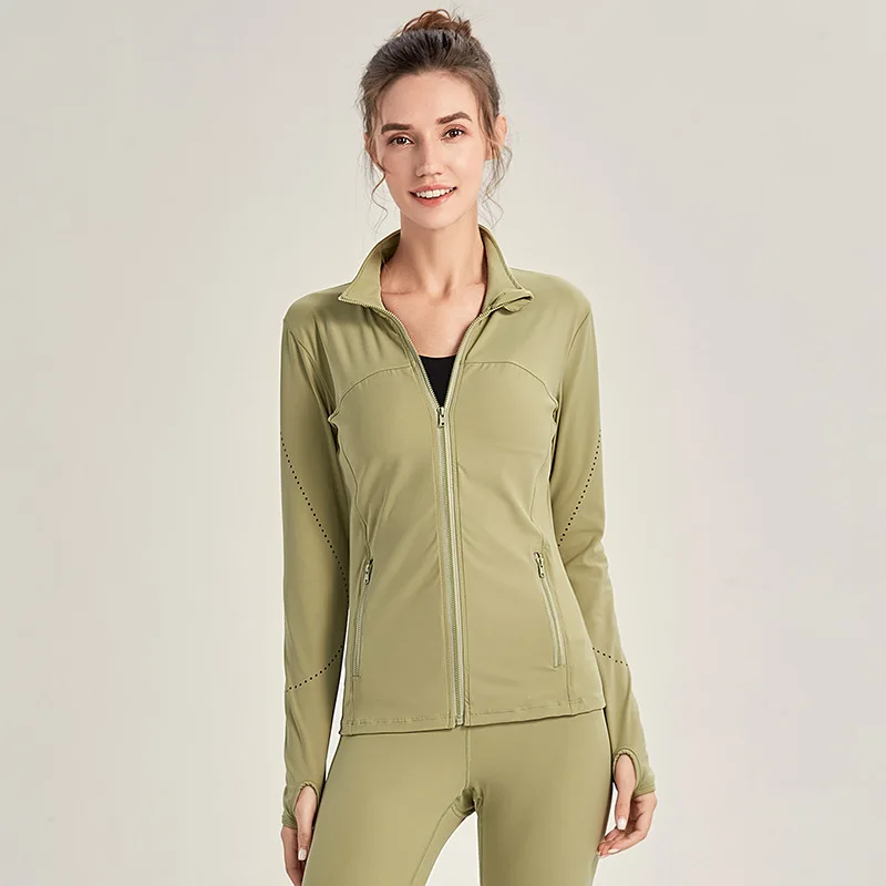 Women Autumn Winter Quick Dry with Hood Blouse Thin Stretchy Jogging Sweatshirt Long Sleeve with Zipper Pullover Workout Jackets