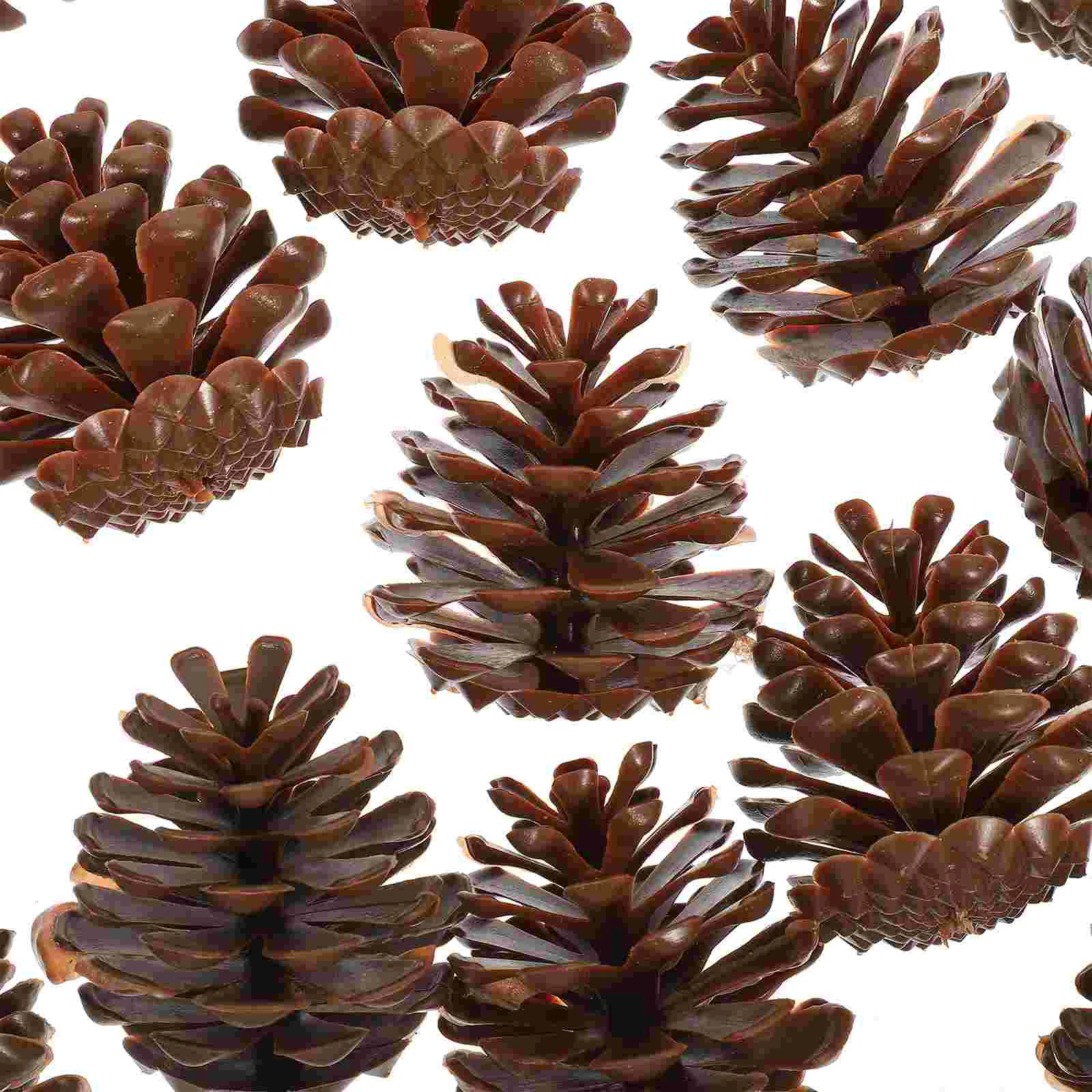 

Pine Cone Christmas Cones Tree Decor Decoration Fall Fake Ornaments Artificial Hanging Pinecones Ornament Plastic Vase Mini Diy