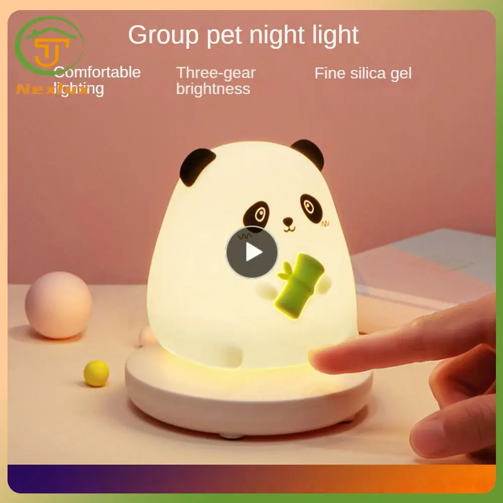 

Usb Charging Bedside Night Light Cute Animal Baby Night Lamps Dimmable Touch Sensor Led Night Light Led Night Lights Silicone