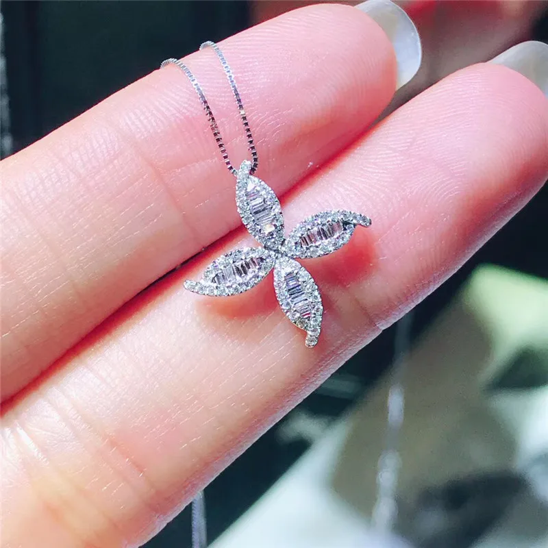 

Delicate Women's Necklace with AAA White CZ Chic Design Wedding Party Female Necklace Statement Jewelry Beautiful Gift