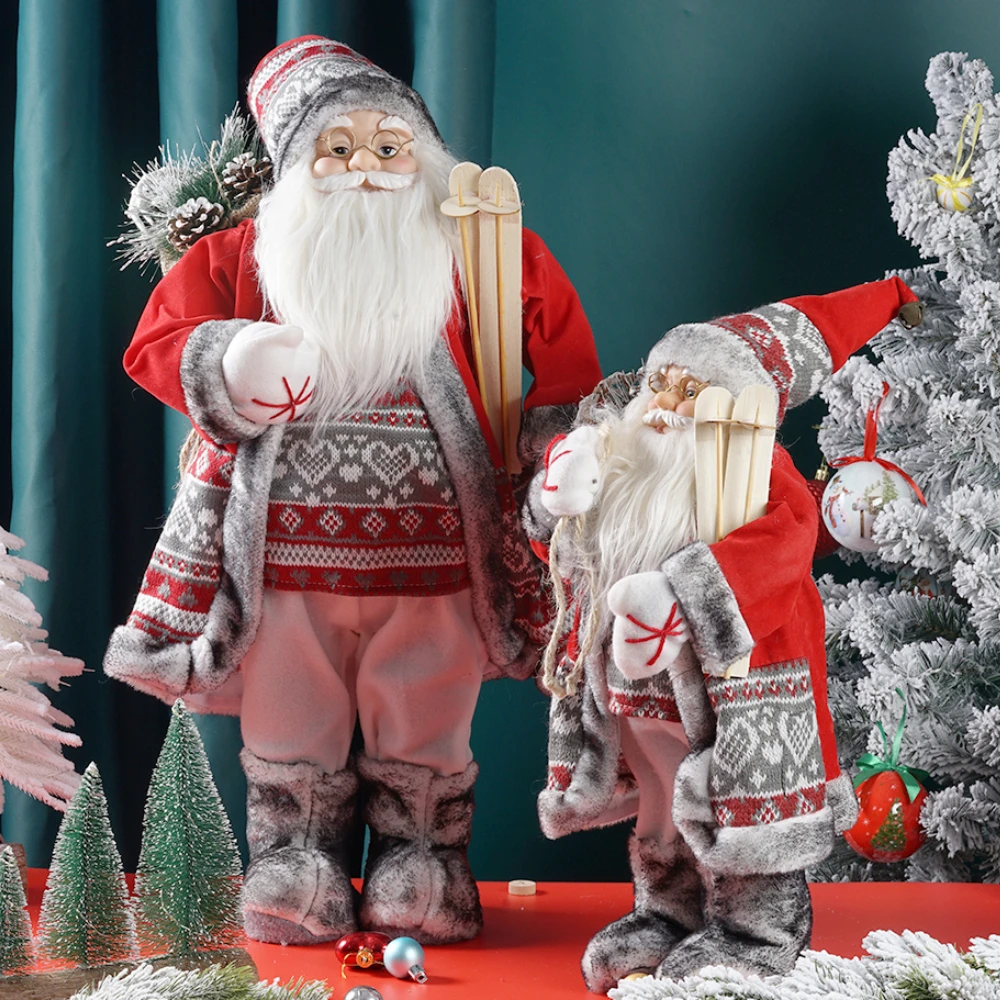 

Большая кукла Санта-Клауса 45 см, украшения для рождественской елки для дома, товары для свадебной вечеринки, подарок для детей на Новый год и Рождество, 2023