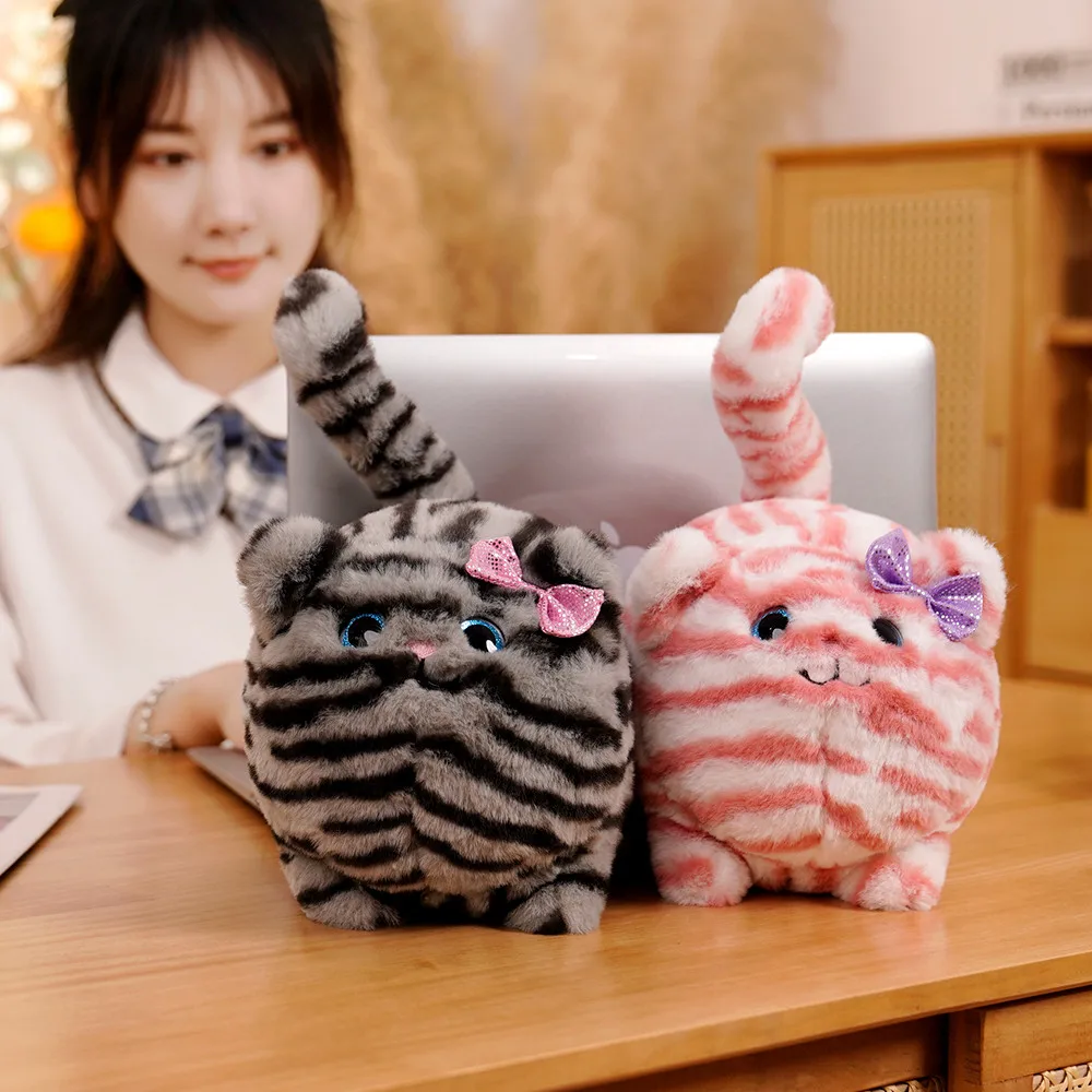 

Милый Кот, плюшевые аниме игрушки, креативный Кот, плюшевый подарок для детей на день рождения, имитация домашнего питомца, украшение для до...