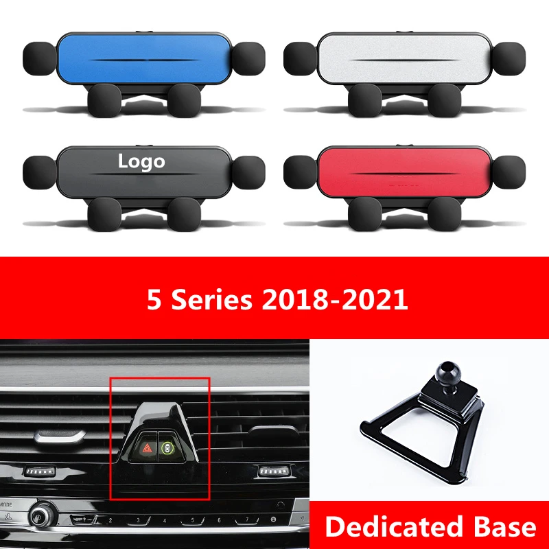 

Hot Car Mobile Phone Holder Air Vent Outlet Clip Stand GPS Gravity For BMW 5 Series 6GT 525i 530i 540i G30 G31 G32 G38 2018-2021