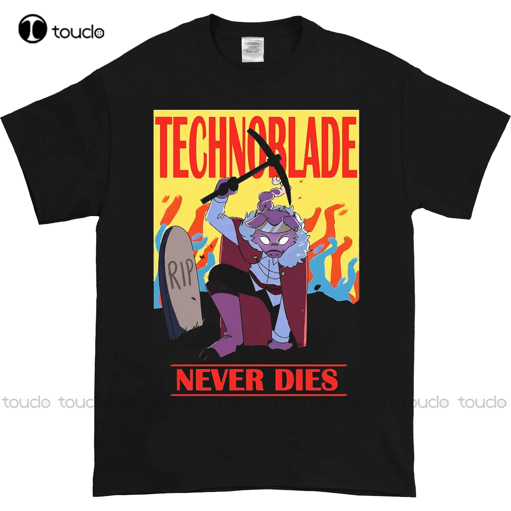 

Футболка Rip Technoblade, футболка Technoblade Pig Never Dies, новая черная футболка, индивидуальный подарок, футболки оверсайз