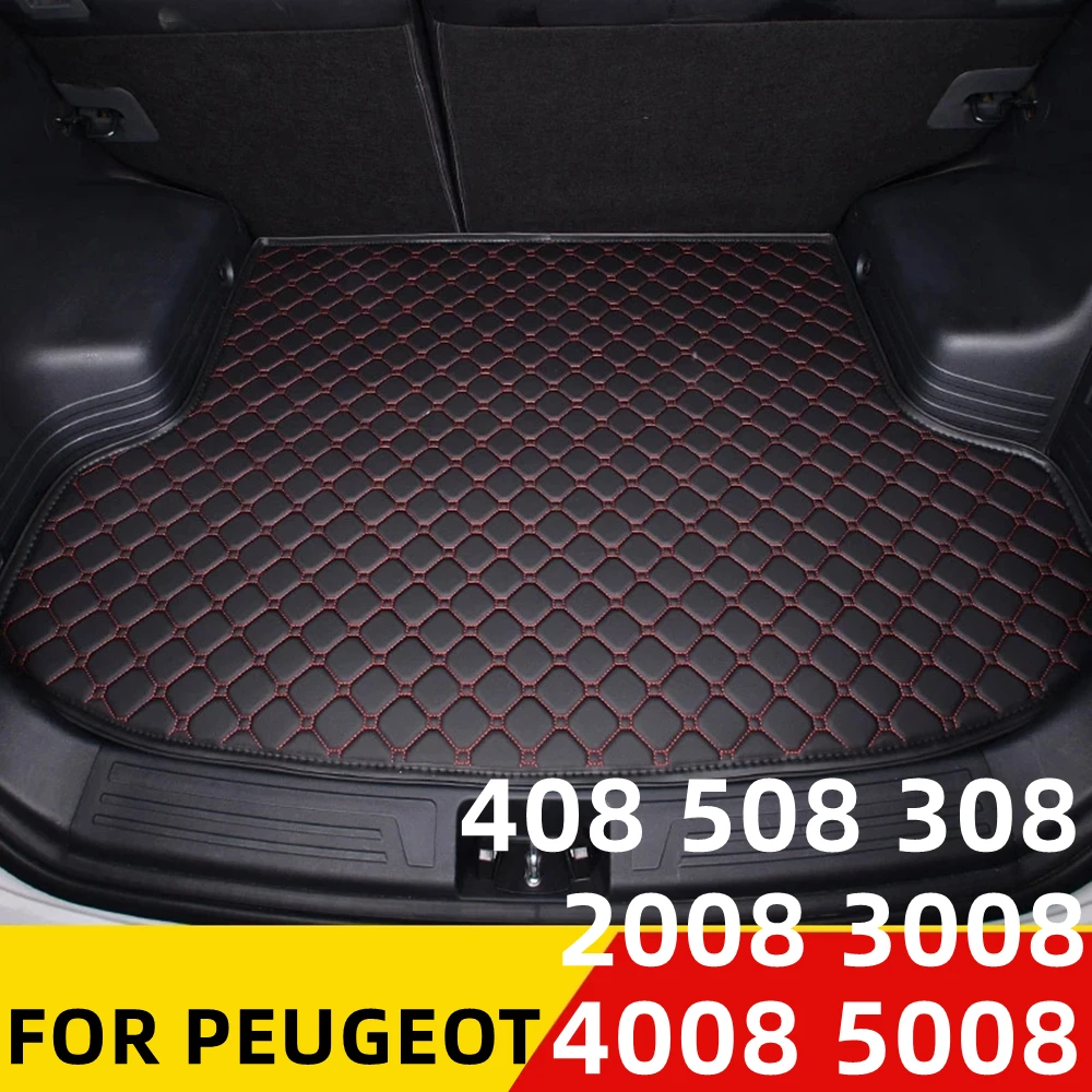 

Car Trunk Mat For Peugeot 308 408 508 2008 3008 4008 5008 Waterproof Rear Cargo Cover Carpet Pad Tail Accessories Boot Liner