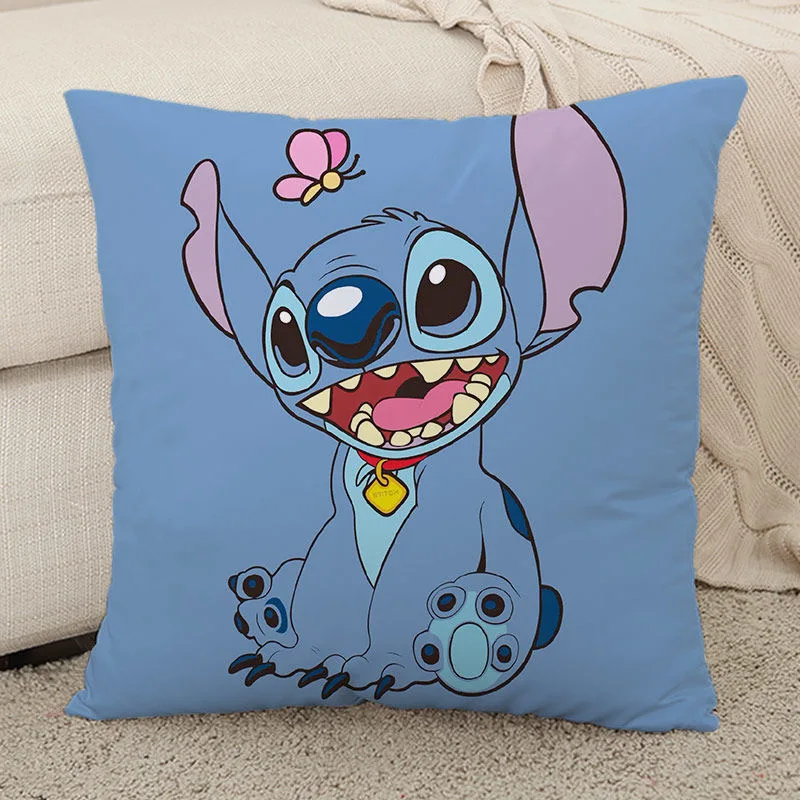 

Disney Lilo & Stitch Pillowcase Cover Children Girl Couple Pillow Cover Decorative Pillows Case Living Room 40x40cm