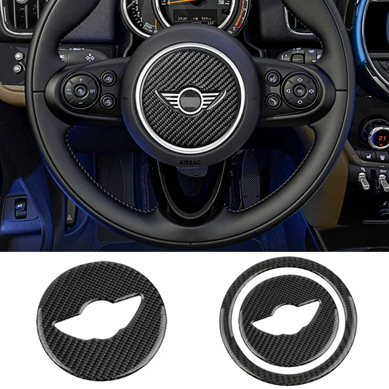 

RMAUTO Real Carbon Fiber Car Steering Wheel Cover Sticker Trim For Mini Cooper One S JCW R55 R56 R Series F54 F55 F60 F Series