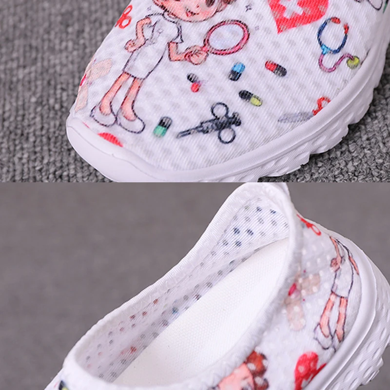 Women's Shoes 2022 New Color Printing Mesh Breathable Casual Shoes Light And Comfortable Flying Woven Flat Shoes