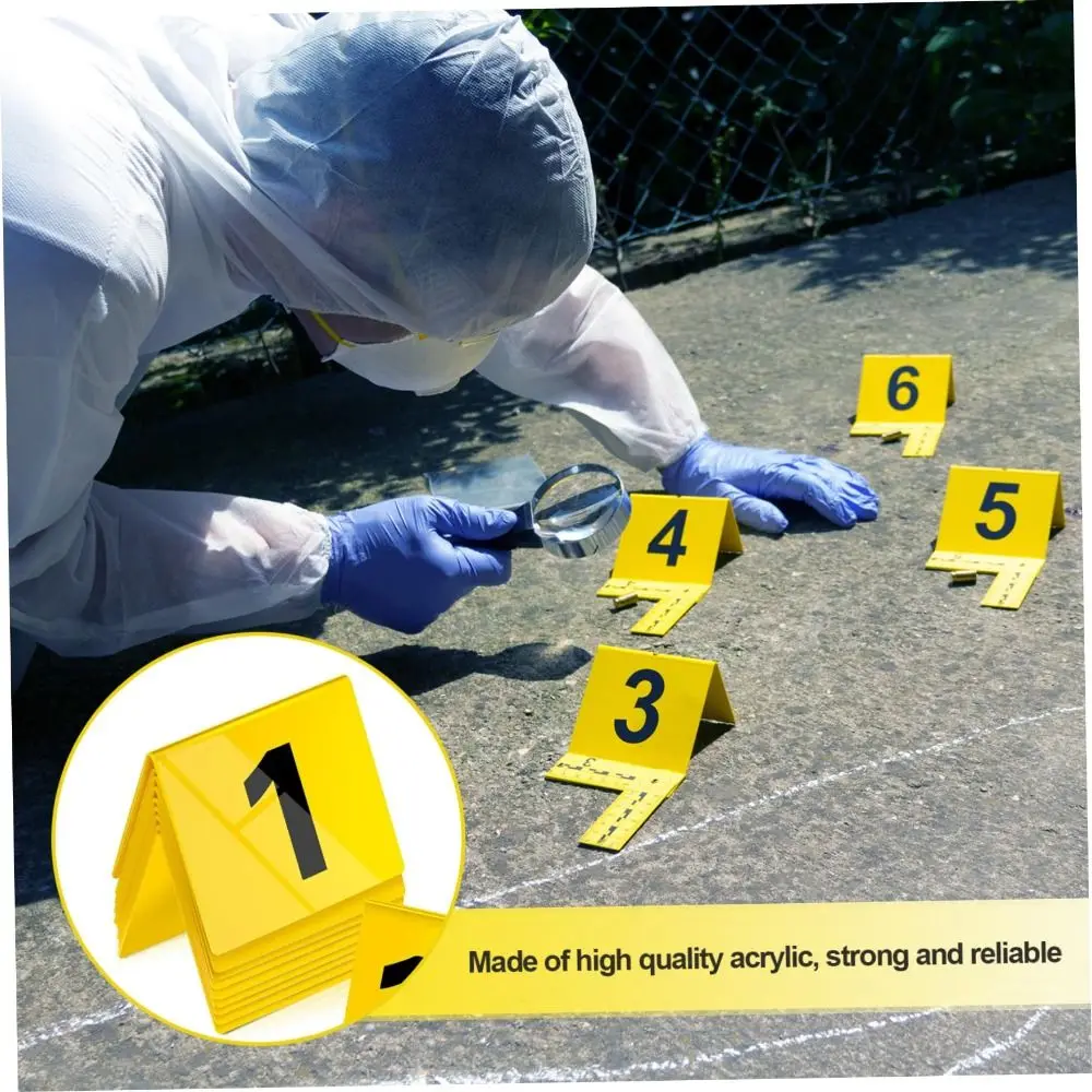 10 шт. реквизит для Хэллоуина No 1/10 маркер доказательств двусторонние акриловые