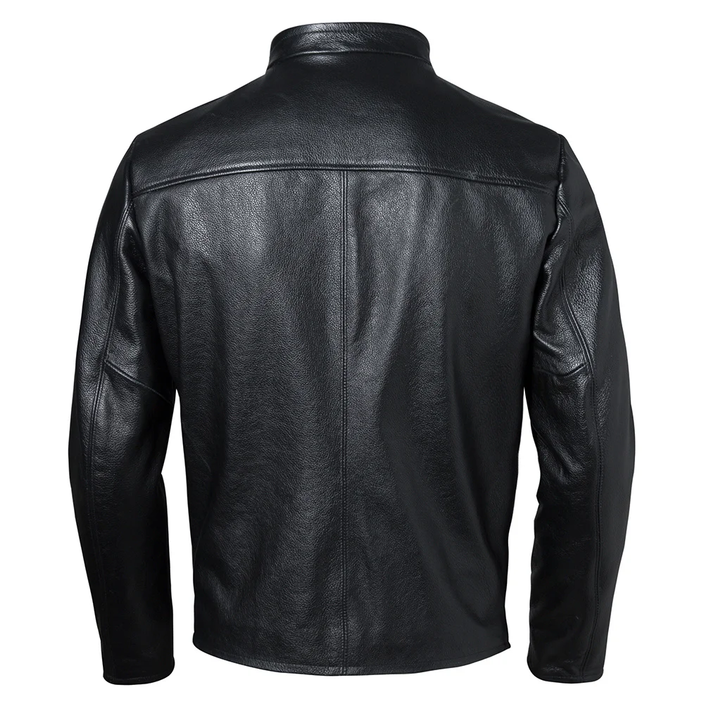 

Men's Genuine Leather Jacket 100% Natural Cowhide Leather Coat Men Skin Clothing Autumn Spring Asian Size S-6XL M593