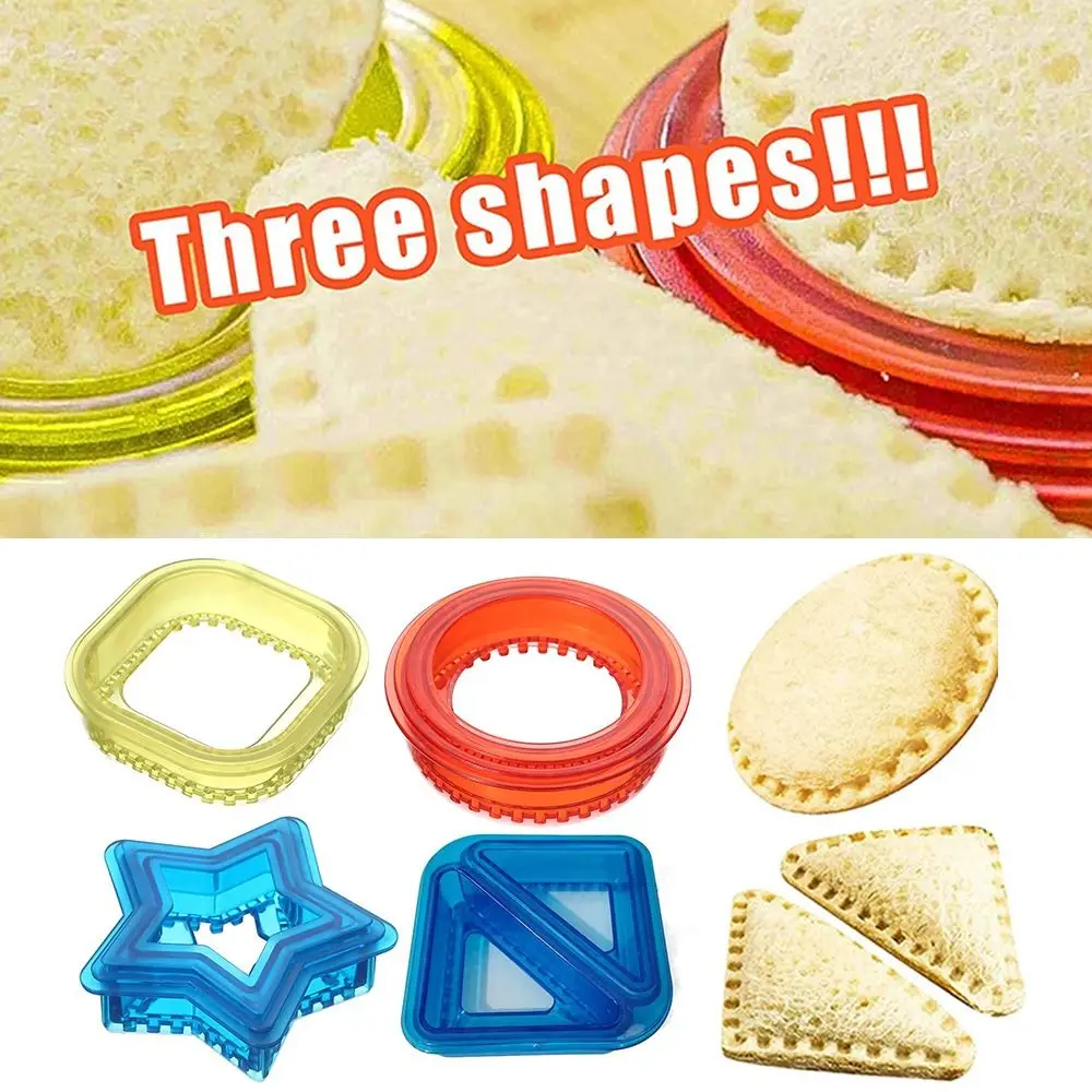 Sand-Wich Cutter and Sealer Set For Kid Lunch Sandwiches Decruster Uncrustables Maker Bread Toast Breakfast Making Mold Bakeware