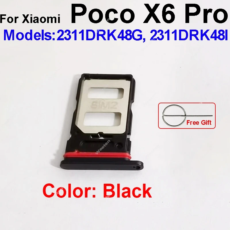 Слот для Sim-карты Xiaomi Poco X6 Pro слот SIM-карты кардридер держатель сменные детали
