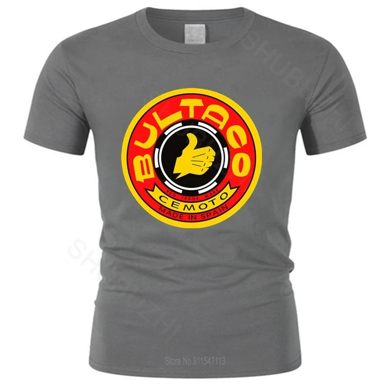 Прямая поставка черная футболка Bultaco Cemoto для мотоциклов Мужская хлопковая летняя