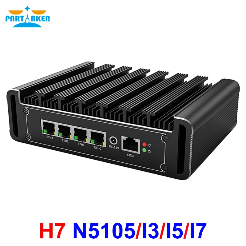 Mini Router 11th Gen i7 1165G7 i3 1115G4 i5 1135G7 4 Intel i225 2.5G LAN 2xDDR4 NVMe Celeron N5105 Fanless pfSense Firewall PC