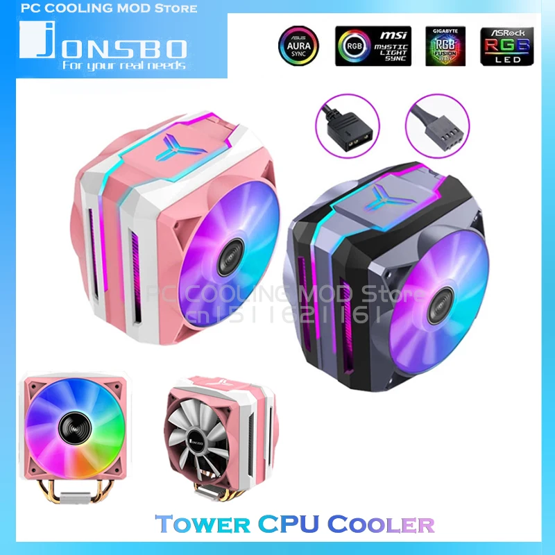 Cooling Fan Radiator For Intel Lga 775/115x/1200/1700 Amd Am4/am3+, 5v Argb+4pin Pwm Silver/pink