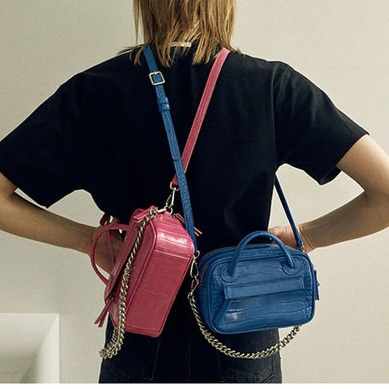 

Xiuya Vintage Shoulder Bag Trendyol 2022 Crocodile Pattern Handbags for Women Fashion Street Moto Biker Casual Female Bags