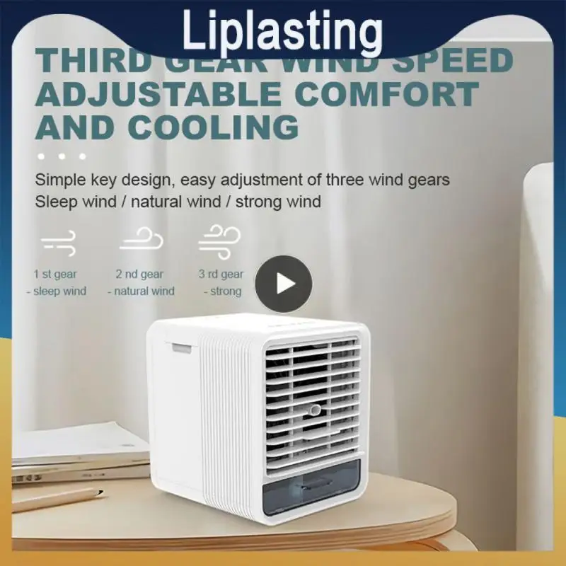 

Air Cooler Fans Humidification White Usb Cooling Mist Fan 90 Degree Blowing Angle Air Conditioning Fan Desktop Air Conditioner